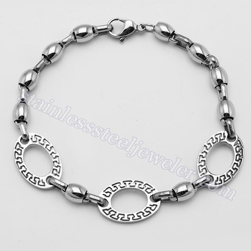 Circle Stainless Steel Bead Bracelets